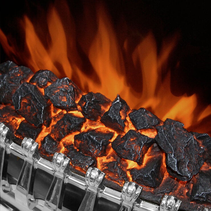 Flare Bayden Inset Electric Fire in Chrome, 2kW