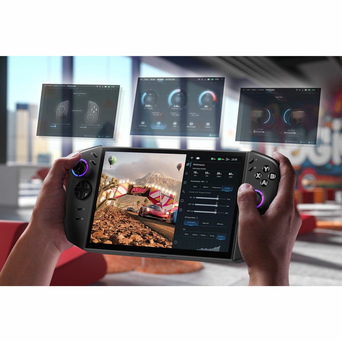 Lenovo Legion Go, AMD Ryzen Z2, 32GB RAM, 512GB SSD, 8.8 Inch OLED Handheld Gaming PC Console, 83N1000NUK