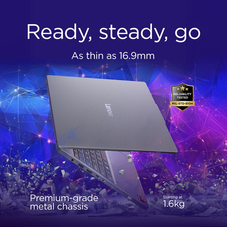 Lenovo IdeaPad Slim 3, Copilot+ PC, Snapdragon X1, 16GB RAM, 256GB SSD, 15.3 inch Laptop, 83N3007AUK