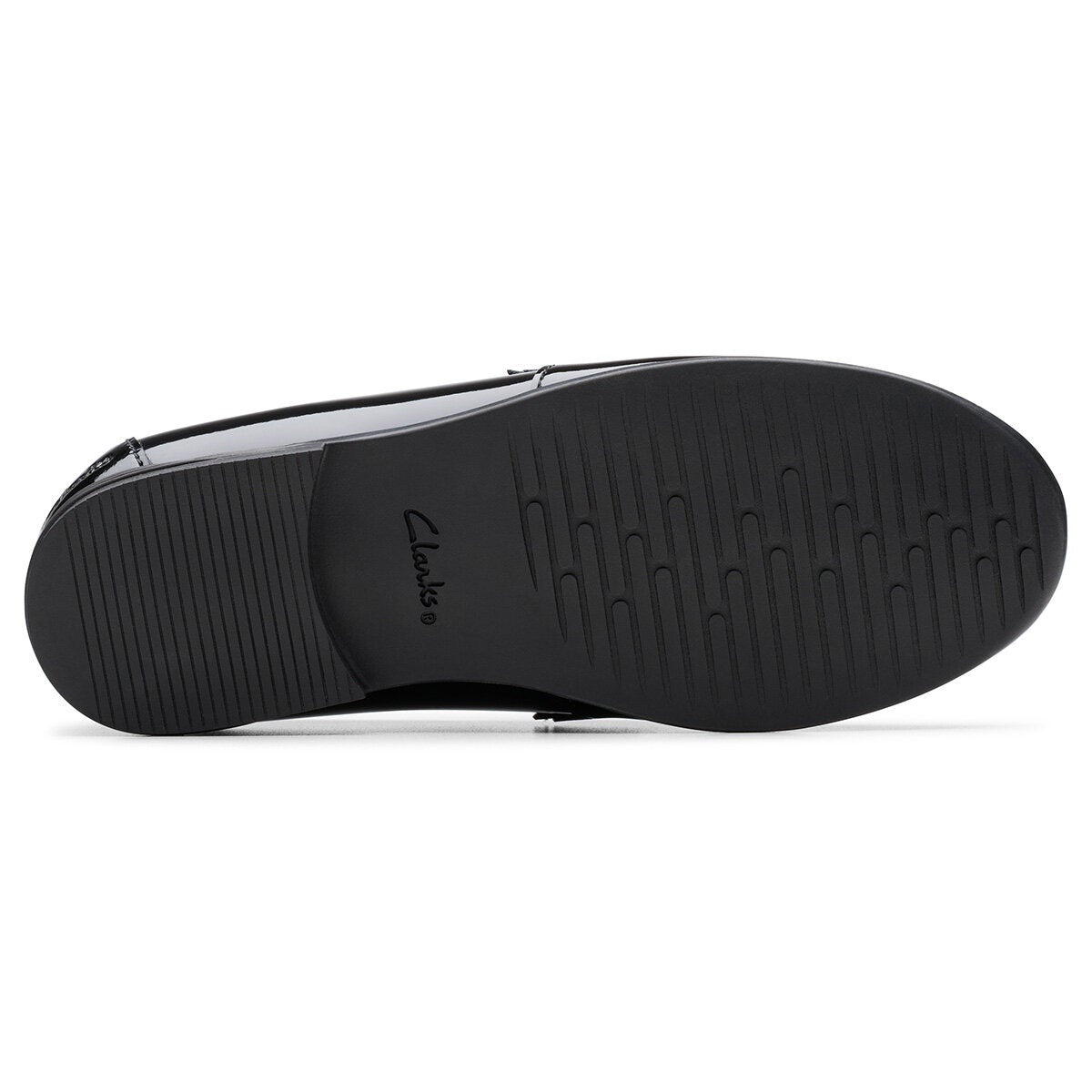 Clarks Kids Finja Bright Black Patent Junior/Youth Shoes ...