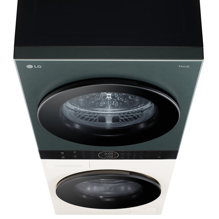 LG WT1210NBTN1, 12kg/10kg, 1400rpm, WashTower Rated in A/A+++ in Green / Beige