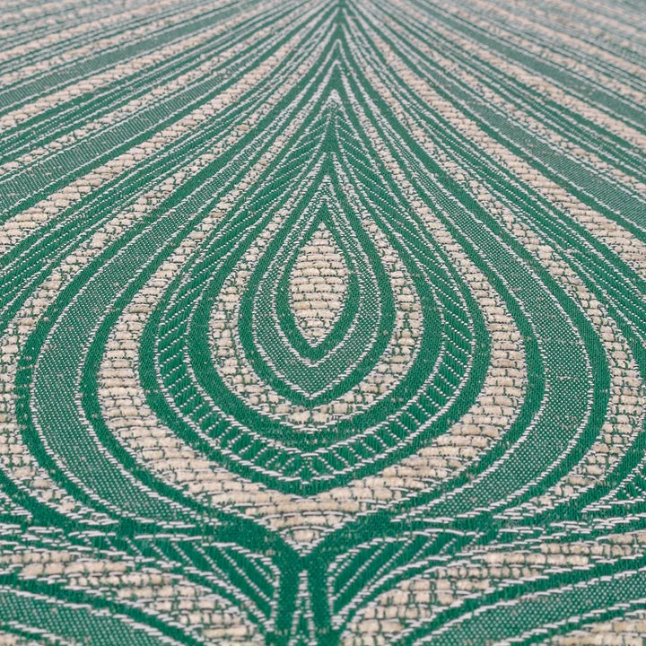 Gatsby Jacquard Piped Cushion Emerald