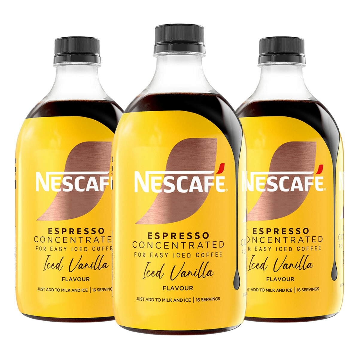 Nescafe Espresso Concentrated Iced Vanilla Flavour, 3 x 500ml