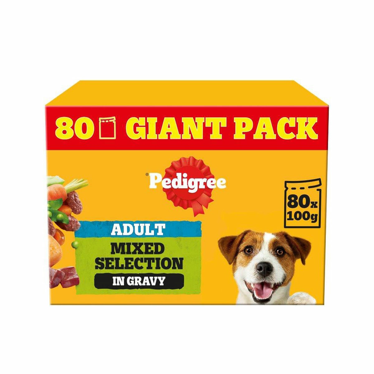 Pedigree Variety Pouch in Gravy, 80 x 100g