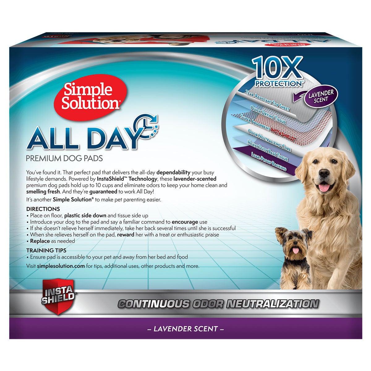 Simple Solution All Day Premium Dog Pads, 100 Pack | Cost...