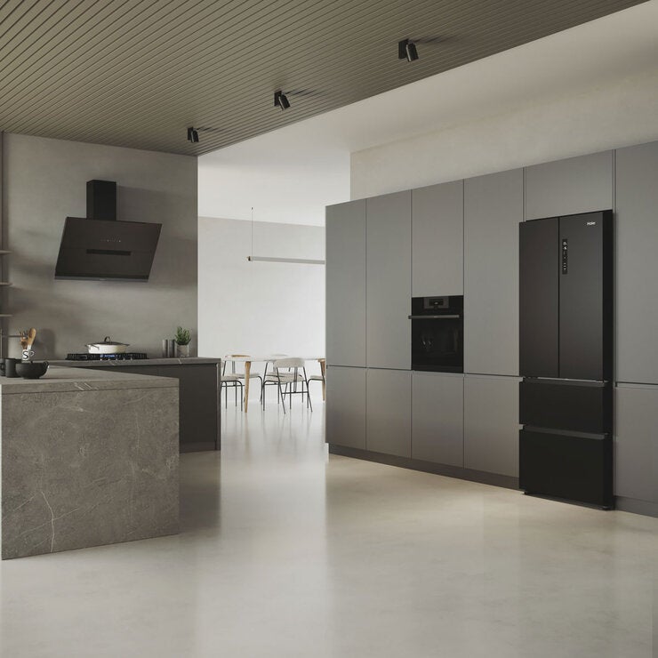 Haier Series 5 HFR5719ENPB, Multidoor Fridge Freezer, E Rated in Black