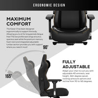 anda seaT Kaiser Series 3 Extra Large Gaming Chair, Black