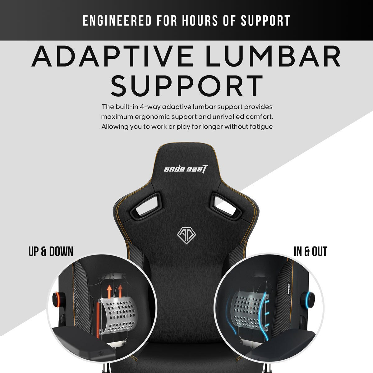 anda seaT Kaiser Series 3 Extra Large Gaming Chair, Black