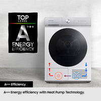 Samsung Series 5, DV90CGC0A0ABEU 9kg Heat Pump Tumble Dryer, A++ Rated in Black