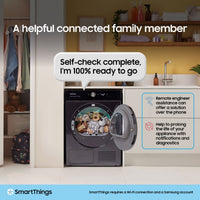 Samsung Series 5, DV90CGC0A0ABEU 9kg Heat Pump Tumble Dryer, A++ Rated in Black