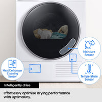 Samsung Series 5, DV90CGC0A0ABEU 9kg Heat Pump Tumble Dryer, A++ Rated in Black