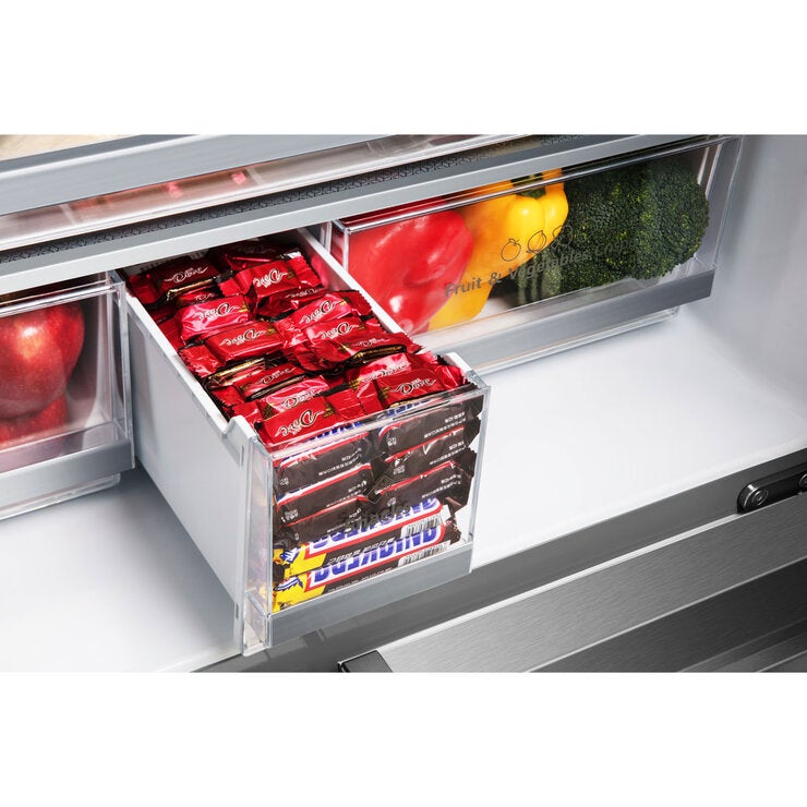 Hisense RF749N4SWSE, Multidoor Fridge Freezer, E Rated in Stainless Steel