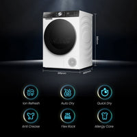 Hisense DH5S102BW, 10kg Heat Pump Tumble Dryer, A+++ Rated in White