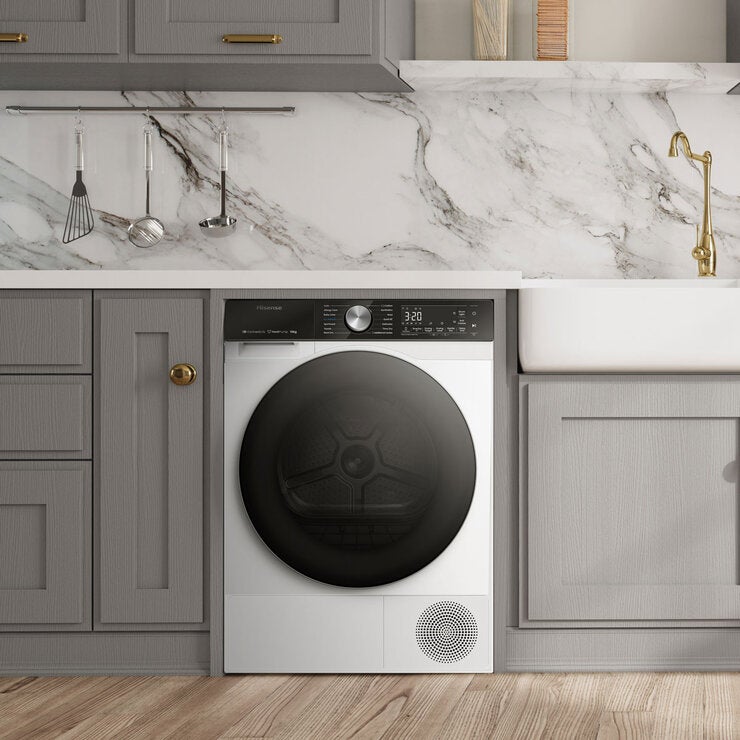 Hisense DH5S102BW, 10kg Heat Pump Tumble Dryer, A+++ Rated in White