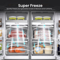 Hisense RQ758N4SWSE, Pureflat Multidoor Fridge Freezer, E Rated in Silver