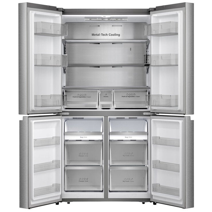Hisense RQ758N4SASE, Pureflat Multidoor Fridge Freezer, E Rated in Silver