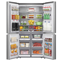 Hisense RQ758N4SASE, Pureflat Multidoor Fridge Freezer, E Rated in Silver