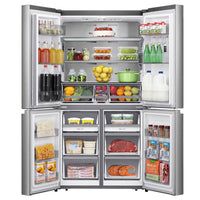 Hisense RQ758N4SASE, Pureflat Multidoor Fridge Freezer, E Rated in Silver