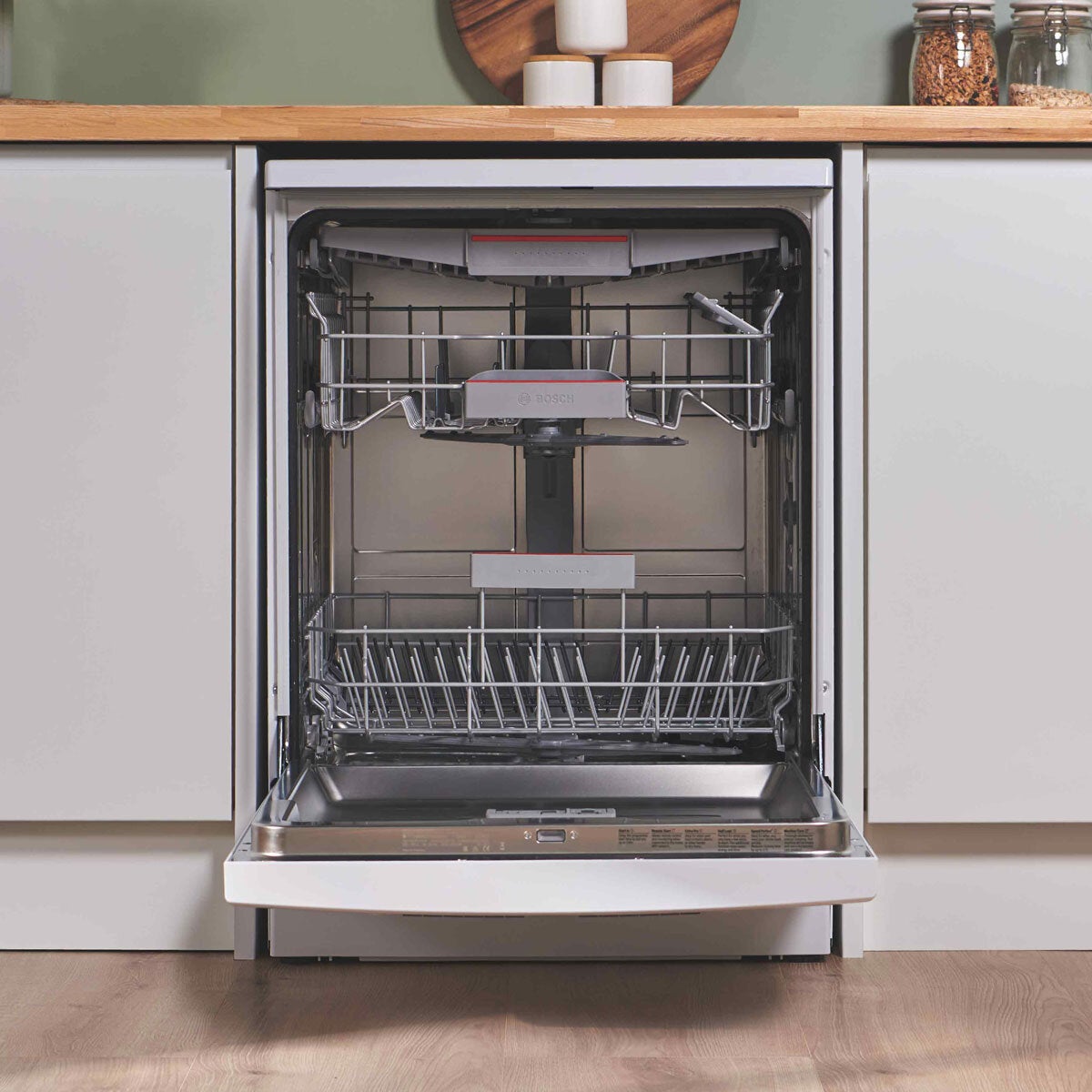Bosch SMS6ZCW10G Series 6, 14 Place Setting, Freestanding Dishwasher, B Rated in White