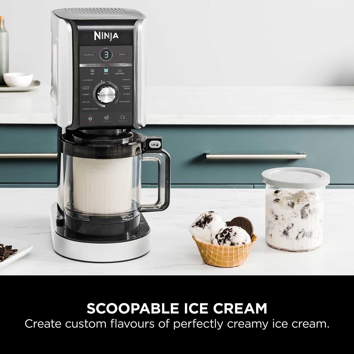 Ninja CREAMi Deluxe 10-in-1 Ice Cream Maker, NC501UK