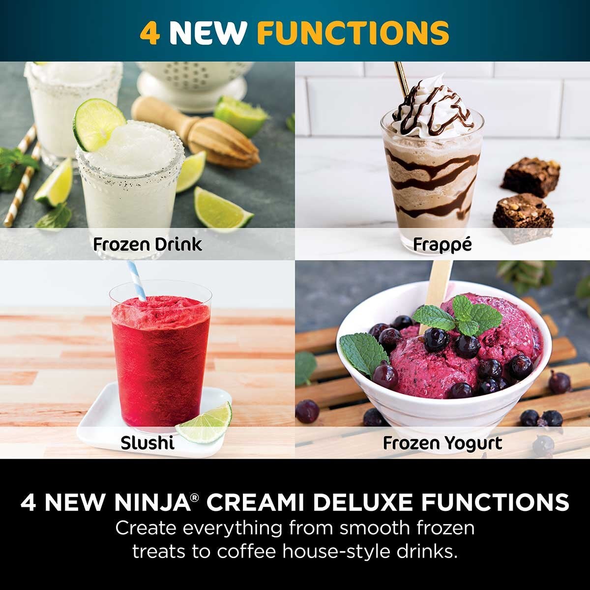 Ninja CREAMi Deluxe 10-in-1 Ice Cream Maker, NC501UK