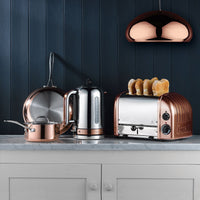 Dualit 4 Slot Classic Toaster With Sandwich Cage in Copper Spray Finish, 40597