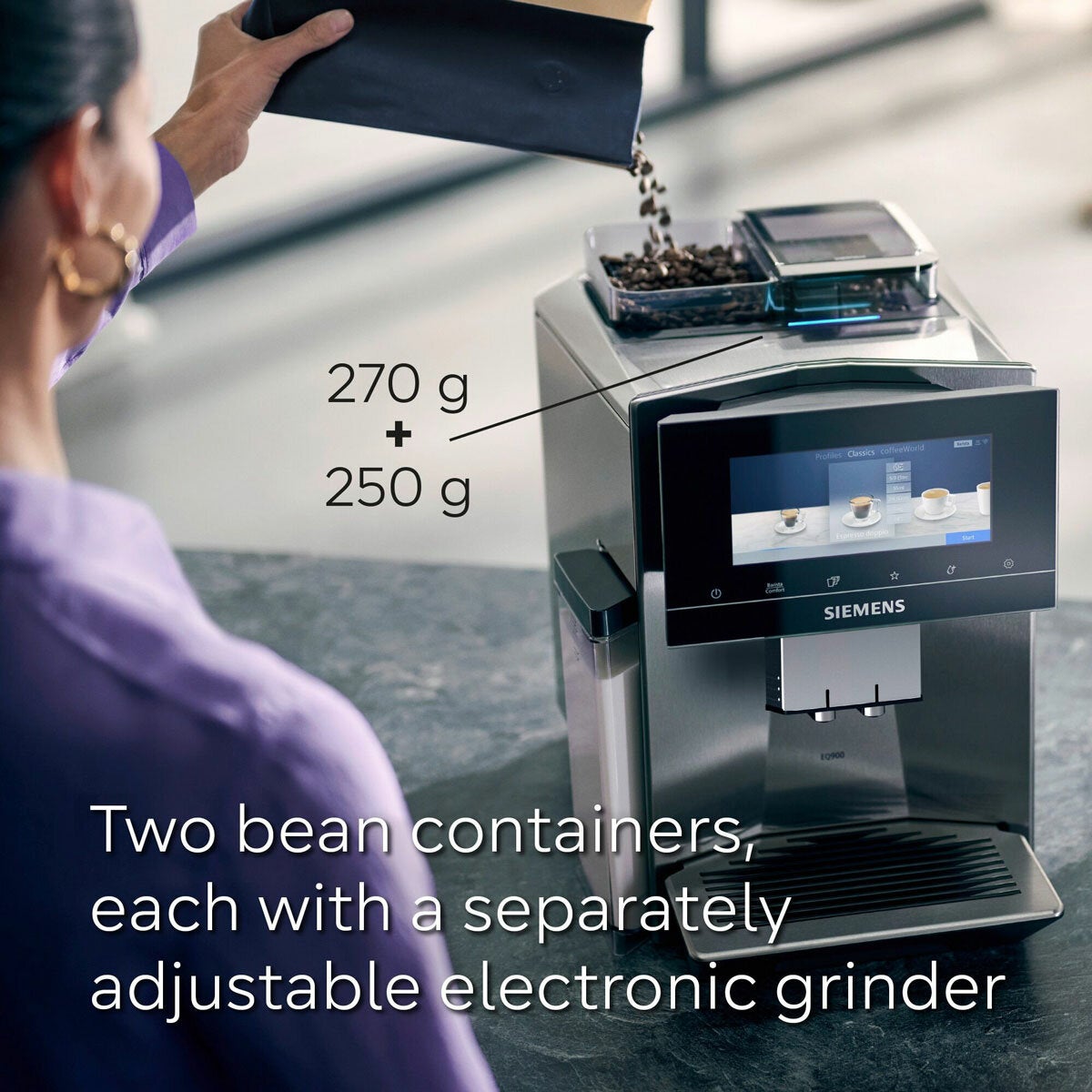 Siemens EQ900+ Bean to Cup  Machine, TQ907GZ3