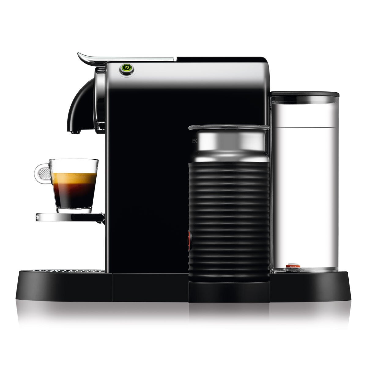 Nespresso by De'Longhi Citiz Capsule Coffee Machine & Aeroccino Milk Frother, Black