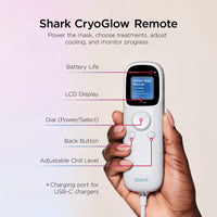 Shark FW312UK CryoGlow Under-Eye Cooling & LED Anti-Ageing & Blemish Repair Mask in Blue Frost