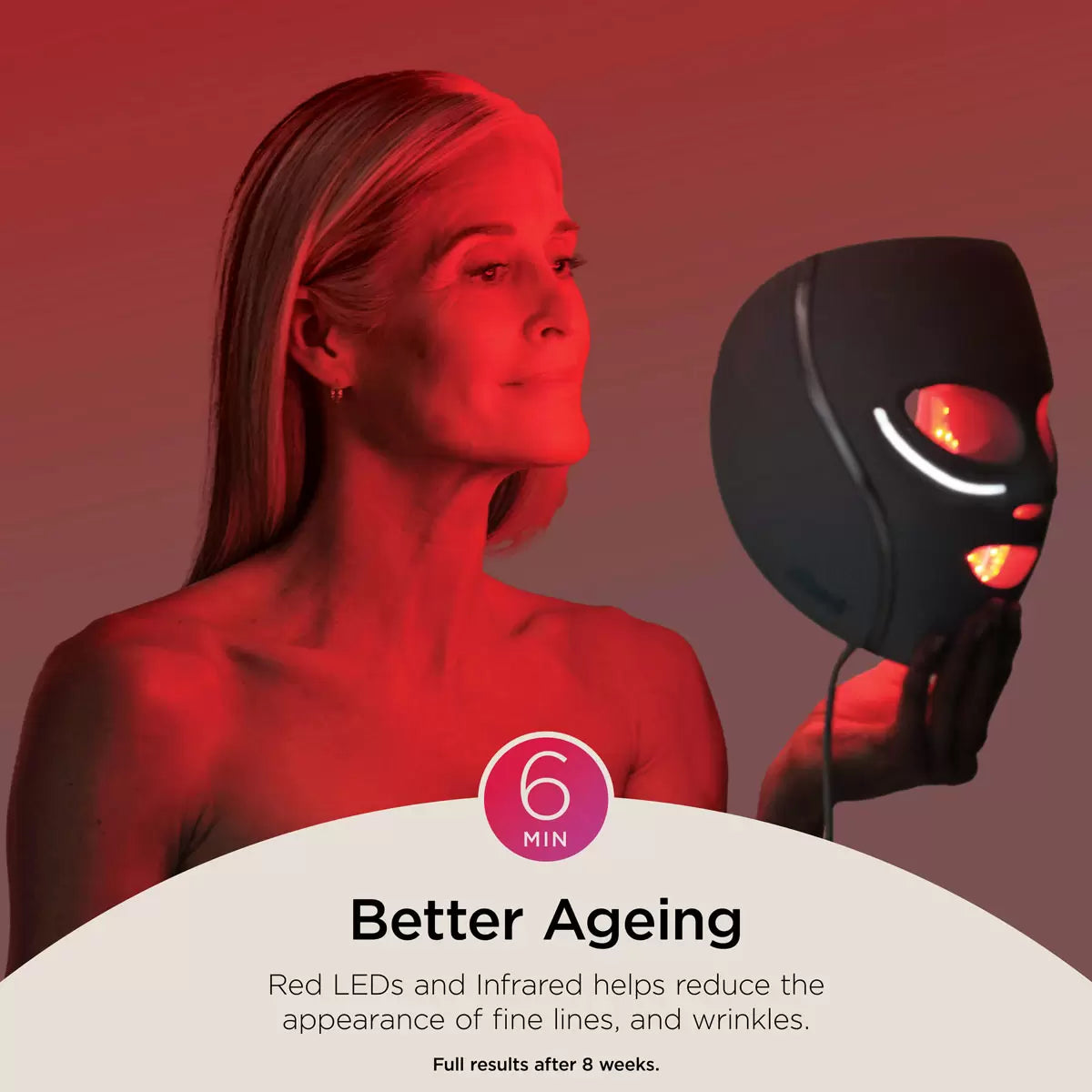 Shark FW312UK CryoGlow Under-Eye Cooling & LED Anti-Ageing & Blemish Repair Mask in Blue Frost