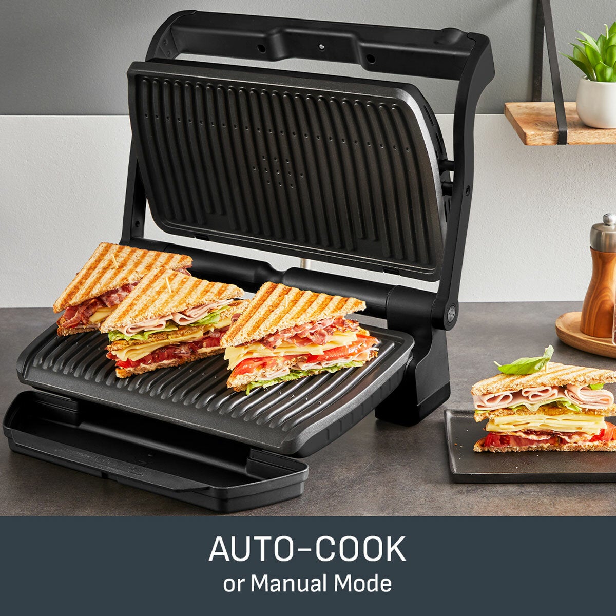 Tefal Optigrill XL, Matt Black, GC7278G1