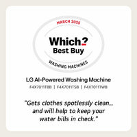 LG Series 7 AI Direct Drive F4X7011TSB 11kg, 1400rpm, Washing Machine, A Rated in Silver