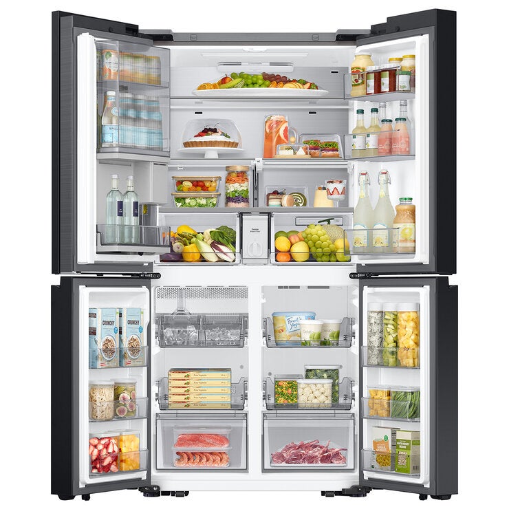 Samsung SpaceMax RF65DB970E22EU 645L Smart Multi Door Fridge Freezer, E Rated in Clean Black