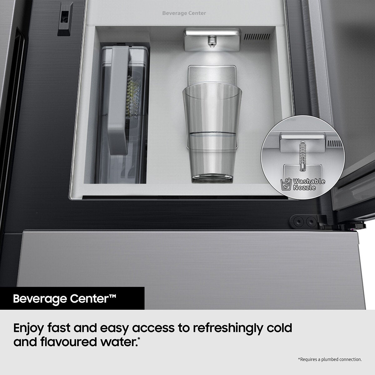 Samsung Series 9, RF65DG960ESREU Smart Multi Door Fridge Freezer, E Rated in Silver