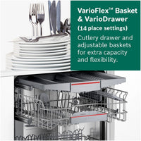 Bosch SMV6ZCX10G Fully Integrated, 14 Place Setting Dishwasher, B Rated