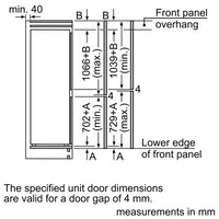 Bosch Series 4, KIN86VFE0G Fully Integrated Fridge Freezer E Rated