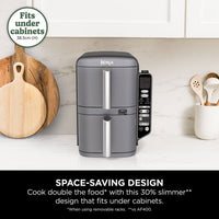 Ninja Double Stack 9.5L Air Fryer with Smart Cook System, SL451UK
