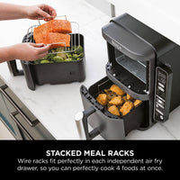 Ninja Double Stack 9.5L Air Fryer with Smart Cook System, SL451UK
