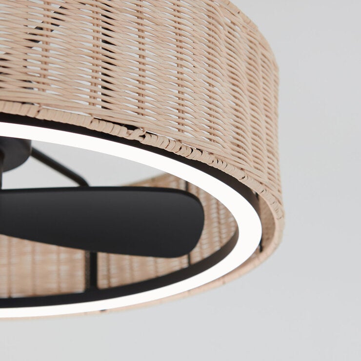Artika Kalani 24" (61cm) Rattan Fan Light with Remote Control