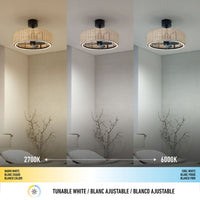 Artika Kalani 24" (61cm) Rattan Fan Light with Remote Control