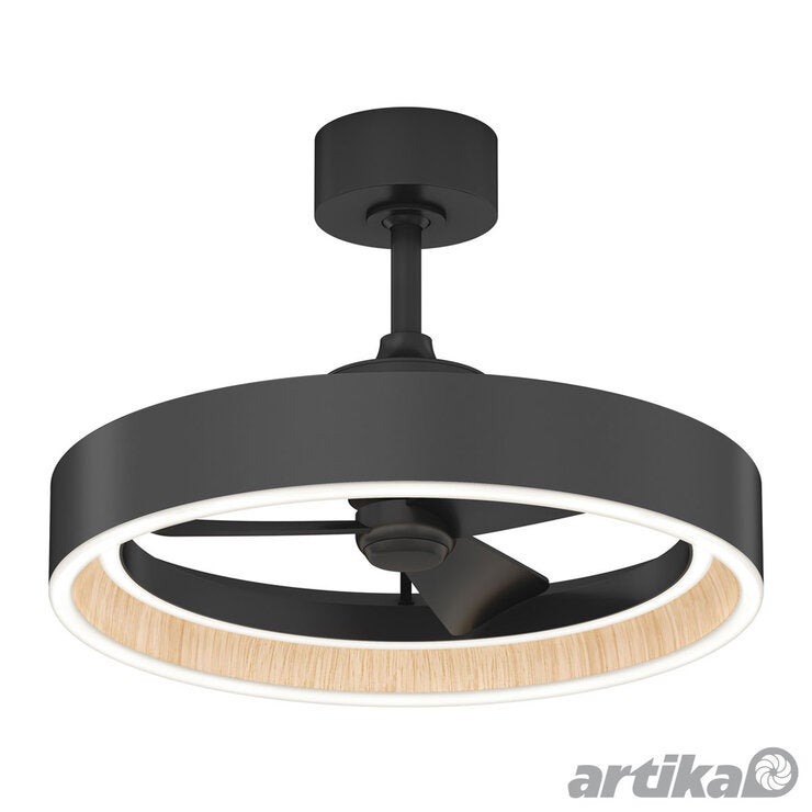 Artika Alton 24" (61cm) Wood Accent Fan Light with Remote Control