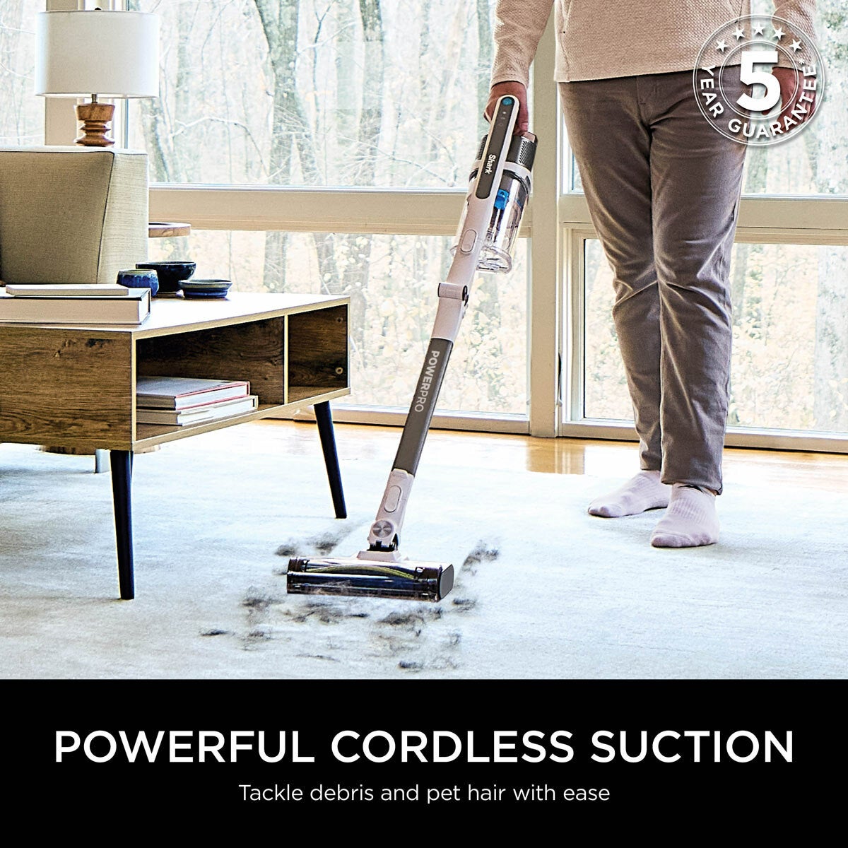 Shark PowerPro Pet Cordless Stick Vacuum, with Anti Hair Wrap & Floor Detect IZ380UKT