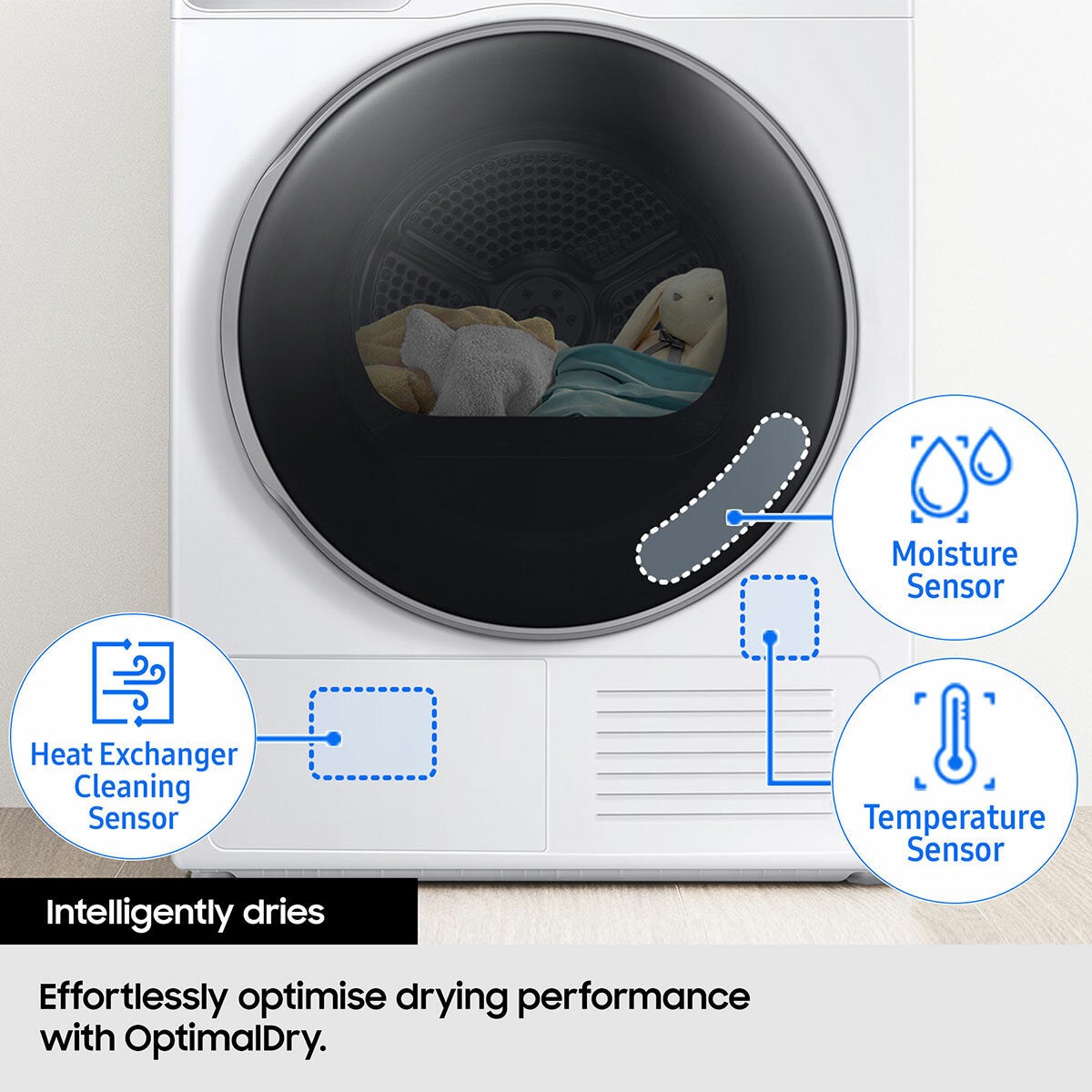 Samsung Series 6 AI Energy DV90T6240LB/S1 9KG Smart Heat Pump Tumble Dryer, A+++ Rated in Black