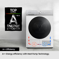 Samsung Series 6 AI Energy DV90T6240LB/S1 9KG Smart Heat Pump Tumble Dryer, A+++ Rated in Black