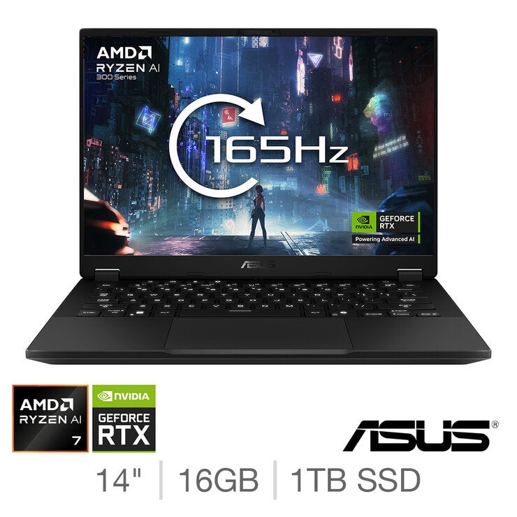 ASUS TUF A14, AMD Ryzen AI 7, 16GB RAM, 1TB SSD, NVIDIA GeForce RTX 5050, 14 Inch Gaming Laptop, FA401KH-RG005W