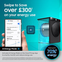 Samsung Series 7 WW90DB7U94GBU1, 9kg Smart Washing Machine, A Rated in Black