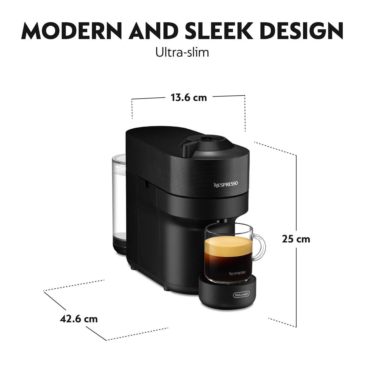 Nespresso by De'Longhi Vertuo Pop Capsule Coffee Machine, ENV90.B