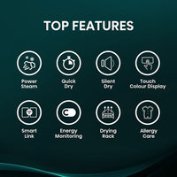 Hisense 5i Series DH5I104BBAB, 10kg Heat Pump Dryer, A+++ Rated in Black