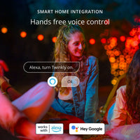 158ft (48m) Twinkly Generation II 600 App Controlled Multicolour + White Strings LED Lights
