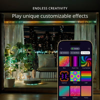 158ft (48m) Twinkly Generation II 600 App Controlled Multicolour + White Strings LED Lights